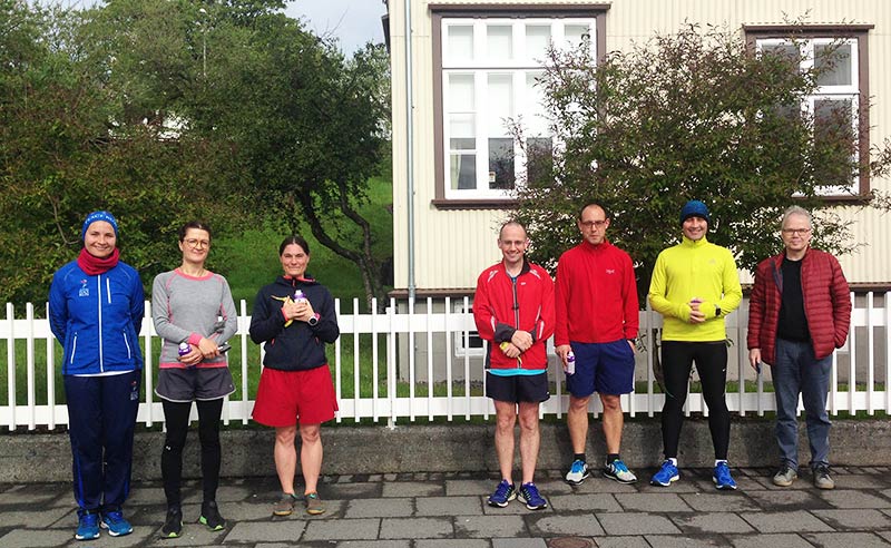 Runners in Reykjavik, Iceland after our 2 mile race